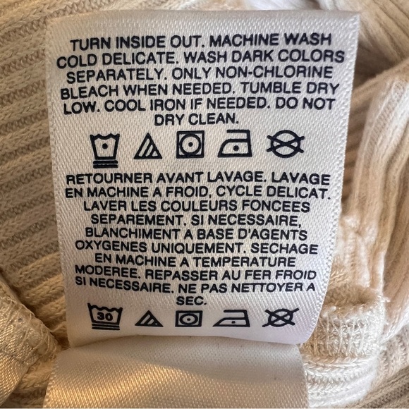 Lands' End Women’s Cream Henley Ribbed Knit Top Size XS EUC - Picture 7 of 7